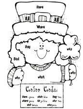 Sight Word Leprechaun Coloring Page