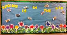 Butterflies & Flowers Spring Bulletin Board Idea