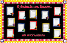 We All Have Different Strengths... - Superhero Writing Display