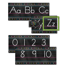 Chalkboard Brights Alphabet Line Bulletin Board Set