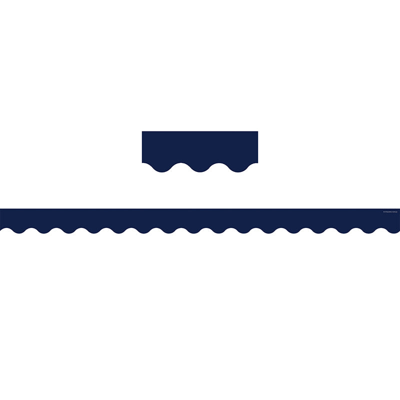 Navy Scalloped Bulletin Board Border