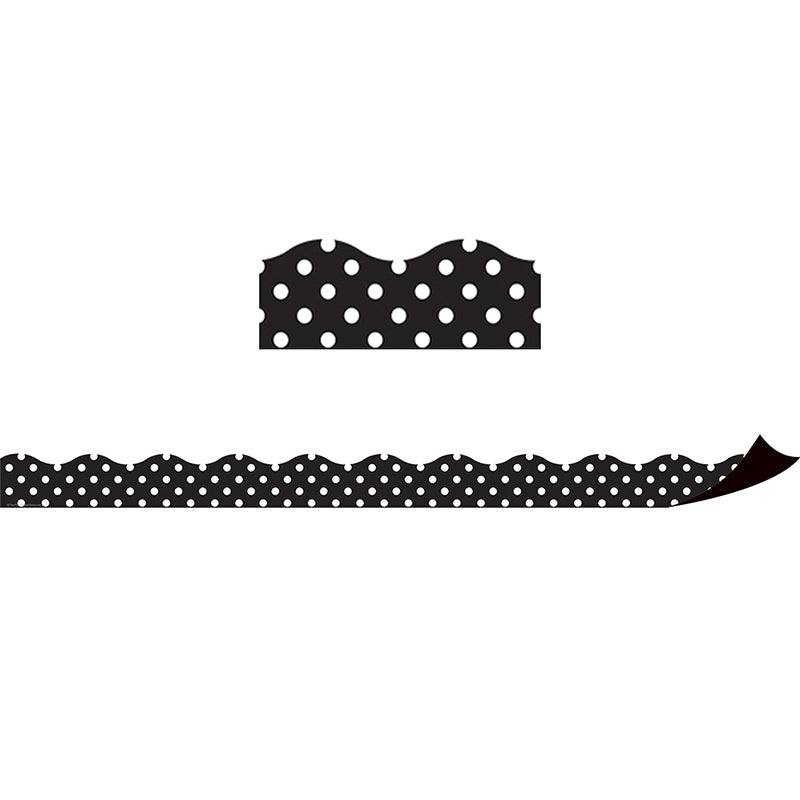 Black Polka Dots Magnetic Borders