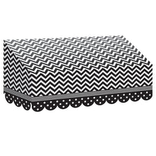 Black & White Chevrons and Dots Awning