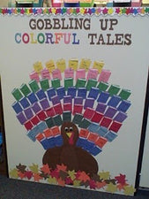 Gobbling Up Colorful Tales! - Thanksgiving Themed Reading Bulletin Board