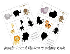 Jungle Animal Silhouette Matching