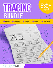Tracing Worksheets Bundle - 580+ Pages of Printable Tracing Worksheets and Activities!