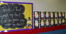 Trick or Treat...Smell My Feet! - Interactive Halloween Bulletin Board Idea