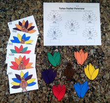 Thanksgiving Turkey Feather Patterning Activity Center