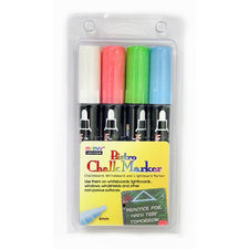 Bistro Chalk Markers, Set of 4 (White, Red, Blue, Green)