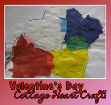 Valentine's Day Heart Collage Craft w/ FREE Template!