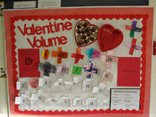 Valentine Volume - Interactive Math Bulletin Board Idea