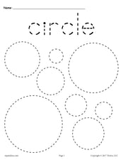 FREE Circles Tracing Worksheet
