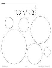 FREE Ovals Tracing Worksheet