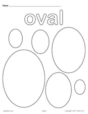 FREE Ovals Coloring Page
