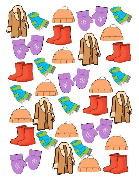 FREE "All Dressed For Winter!" Math Center Activities