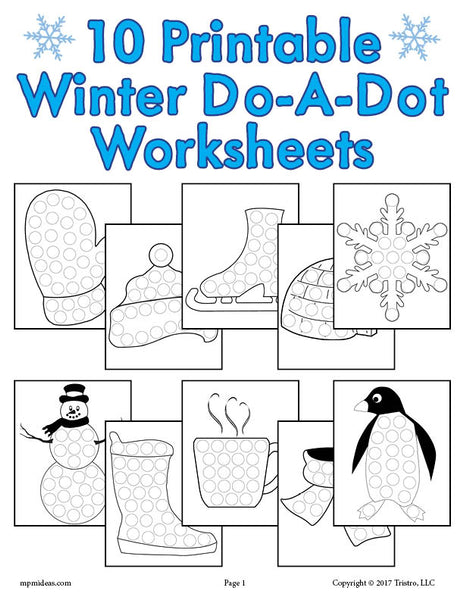 10 Winter Do A Dot Printables SupplyMe