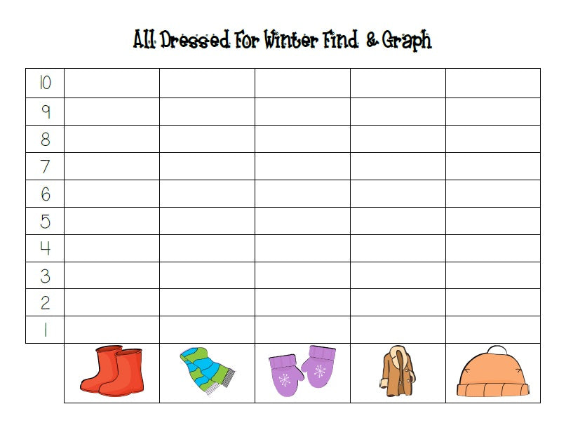 FREE "All Dressed For Winter!" Math Center Activities