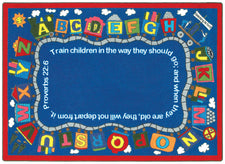 Bible Train© Alphabet Classroom Rug, 5'4" x 7'8" Rectangle