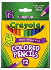 Colored Pencils 12 Count Half Length