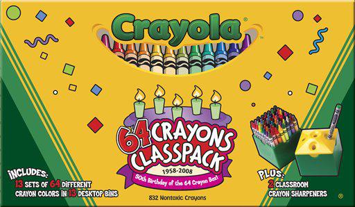 Crayola 64-Color Crayon Classpack - Assorted - 832 / Box, 1 - Fry's Food  Stores
