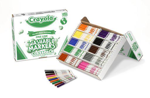 200 pc Crayola Fine Tip Washable Markers (10 colors)