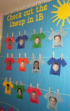 Check Out This Lineup - Welcome Bulletin Board Idea