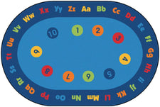 Circletime Early Learning KID$ Value PLUS Discount Classroom Circle Time Rug, 8' x 12' Oval