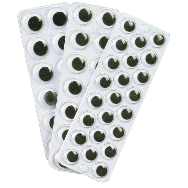 Peel & Stick Wiggle Eye Sheets - Black