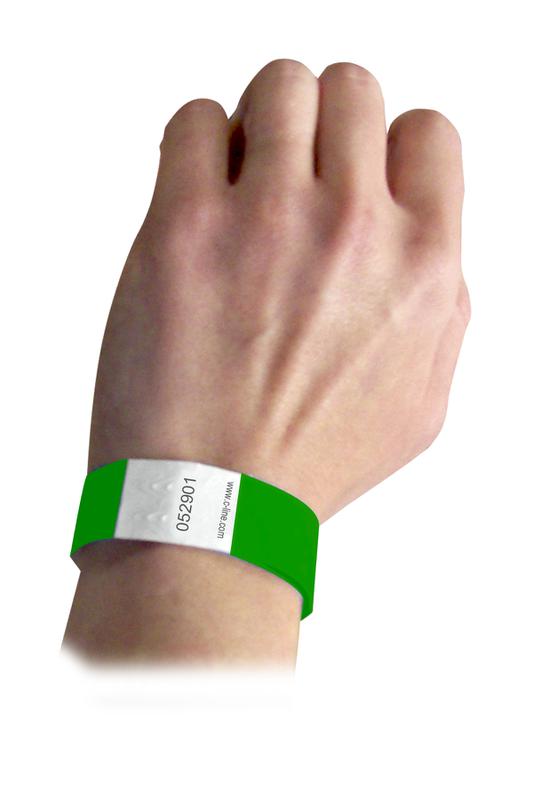 C-Line Dupont Tyvek Green Security Wristbands 100Pk