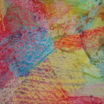 Rainbow Crayon Resist Paintings