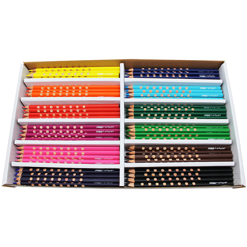 Prang Groove Colored Pencils, 144 Count
