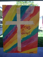 Easter Cross - Watercolor Craft for Kids