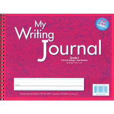 Pink Writing Journal, 5/8" Ruling, Grade 1