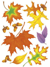 Window Cling Fall Leaves 12 x 17