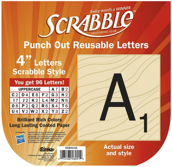 Eureka Scrabble Deco 4 Letters Bulletin Board Cut Out
