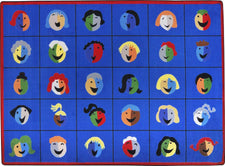 Faces & Places© Classroom Rug, 7'8" x 10'9" Rectangle