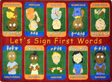 First Signs© Classroom Rug, 5'4" x 7'8" Rectangle