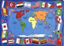Flags of the World© Classroom Rug, 7'8" x 10'9" Rectangle