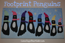 Winter Footprint Penguin Craft!
