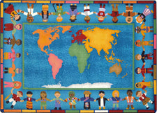 Hands Around the World© Classroom Rug, 7'8" x 10'9" Rectangle