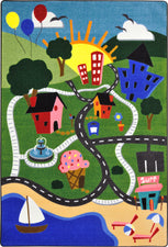 Happy Town™ Play Room Rug, 7'8" x 10'9" Rectangle