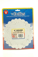 Round Paper Lace Doilies, 4" White