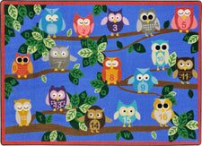 It's A Hoot© Classroom Circle Time Rug, 7'8" x 10'9" Rectangle