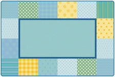 KIDSoft™ Pattern Blocks Classroom Rug, 8' x 12' Rectanlge – Soft