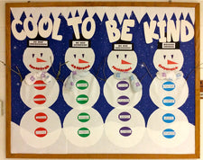 "Cool To Be Kind" Winter Character Building Bulletin Board