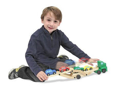 Car Carrier Truck & Cars Wooden Toy Set