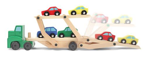 Car Carrier Truck & Cars Wooden Toy Set