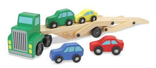 Car Carrier Truck & Cars Wooden Toy Set