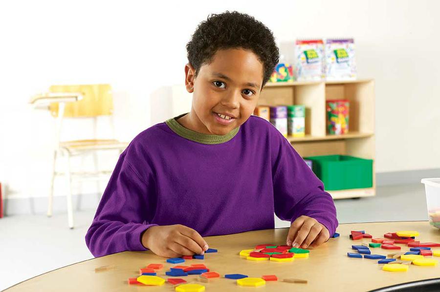 0.5cm Plastic Pattern Blocks, Set of 250