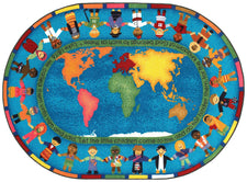 Let the Children Come© Sunday School Rug, 5'4" x 7'8"  Oval